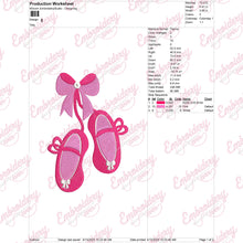 Ballet Shoes Embroidery Design