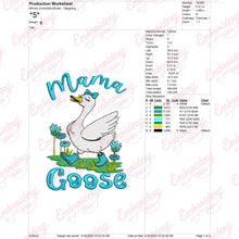 Mama Goose Embroidery Design