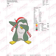 Dabbing Penguin Christmas Embroidery Design