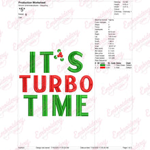 Turbo Time Ahead Embroidery Design