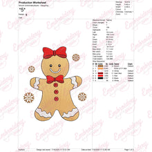 Christmas Gingerbread Girl Embroidery Design