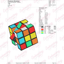 Rubik's Cube Puzzle Embroidery Design