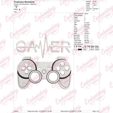 Video Game Gamer Embroidery Design