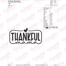Thanksgiving Thankful Mama Embroidery Pattern
