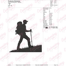 Hiker Hiking Embroidery Design