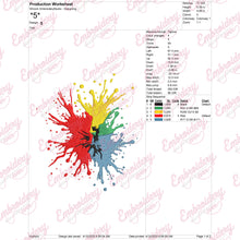 Colour Splash Machine Embroidery Art