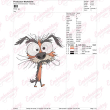 Elegant Crazy Dog Embroidery Design