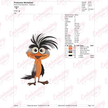 Funny Cartoon Bird Embroidery Design