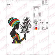 Balck African Women Embroidery Design