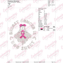 Breast Cancer Is Boo Sheet Embroidery Design