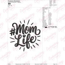 Mom Life Embroidery Design