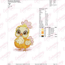 A Cartoon Chicken Embroidery Design