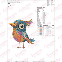 Beautiful Bird Embroidery Design