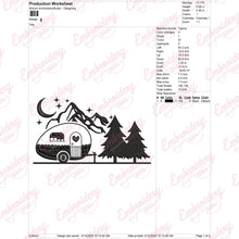 Camping Trailer Embroidery Design