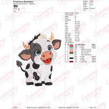 Cute Baby Cow Machine Embroidery Design