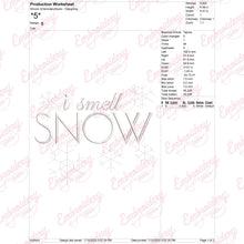 I Smell Snow Christmas Winter Embroidery Design