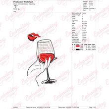 Wine Lover Embroidery Design
