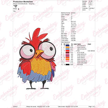 Funny Rooster Embroidery Design