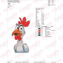 Angry Rooster Embroidery Design