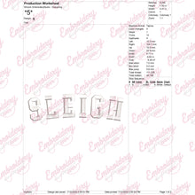 Christmas Sleigh Embroidery Design