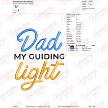 Dad My Guiding Light Embroidery Design