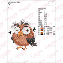 Grumpy Crazy Chicken Bird Embroidery Design