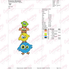 Funny Birds Embroidery Design