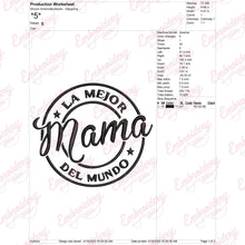 La Mejor Mama Del Mundo Embroidery Design
