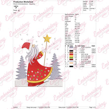 Christmas Santa and Star Jumbo Embroidery Design