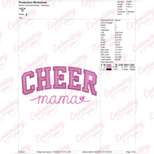 Cute Cheer Mama Machine Embroidery Design