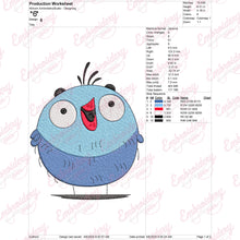 Funny Quirky Bird Digital Embroidery Design