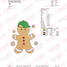 Christmas Gingerbread Boy Embroidery Design