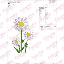 Cute Daisy Flower Embroidery Design