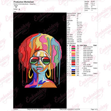 Women Black Queen Embroidery Design