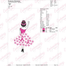 Breast Cancer Queen Embroidery Design