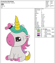 Charming Unicorn Machine Embroidery
