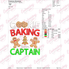 Christmas Cookie Baking Team Captain Embroidery Design