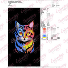 Cat Spalash Embroidery Design