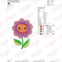 Happy Flower Embroidery Design