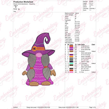 Halloween Gnome Embroidery Design
