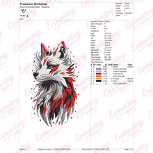 Cute Fox Face Embroidery Design