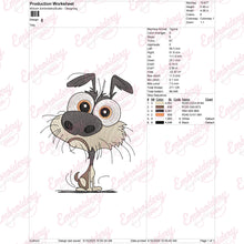 Crazy Dog Embroidery Design
