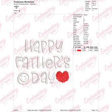 Happy Father's Day Embroidery Design