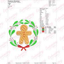 Christmas Gingerbread Joy Embroidery Design
