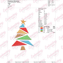 Patchwork Christmas Tree Embroidery Design
