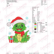 Christmas Dinosaur Delight Embroidery Design