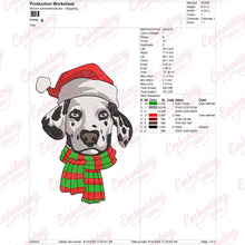 Christmas Dalmatian Embroidery Design