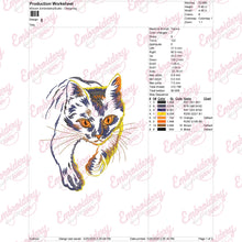 Black Cat In Darkness Embroidery Design