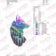 Wolf Face Vintage Embroidery Design