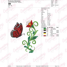 Butterfly Flowers Embroidery Design